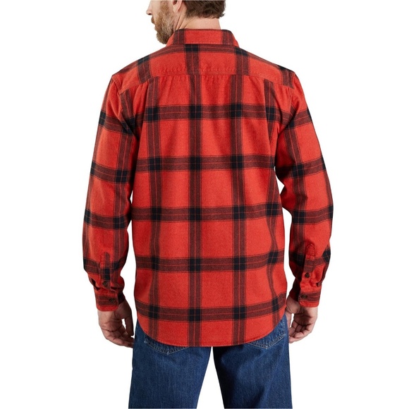 NWT CARHARTT Loose Fit Heavyweight Cotton Plaid Flannel Button Shirt Size 2XL - Picture 2 of 5